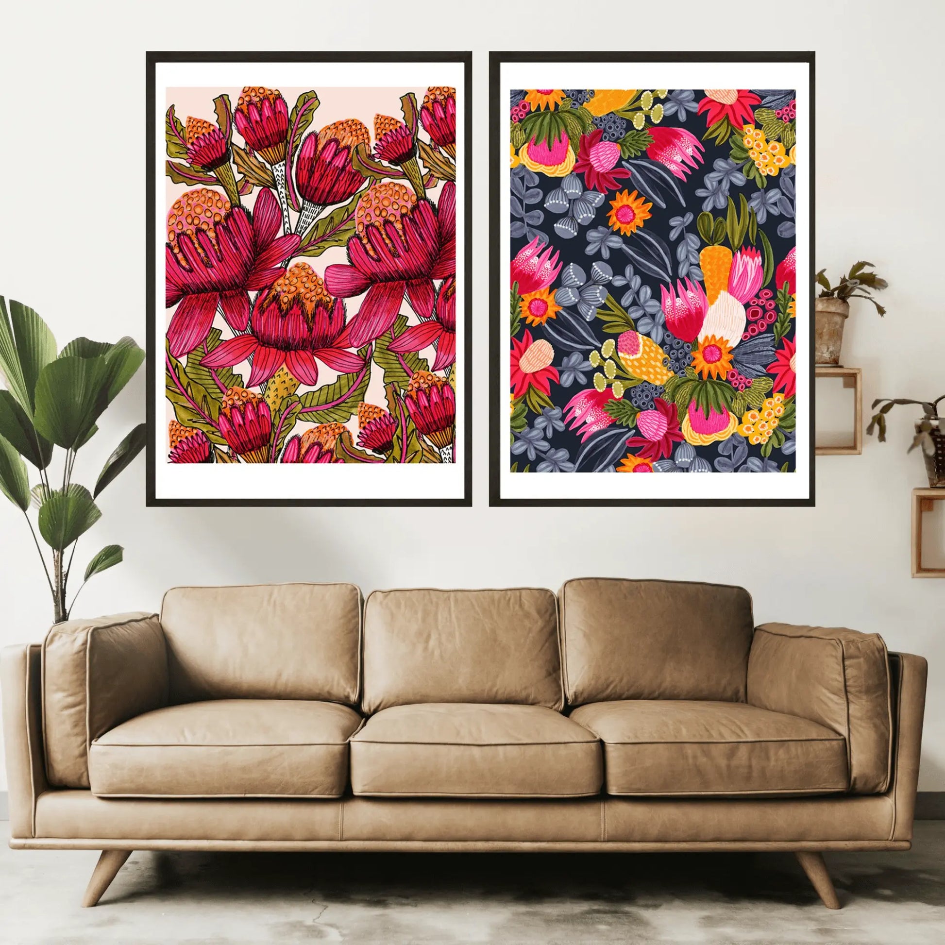 Australian Flora Botanical Wall Art Print Set - Kirsten Katz