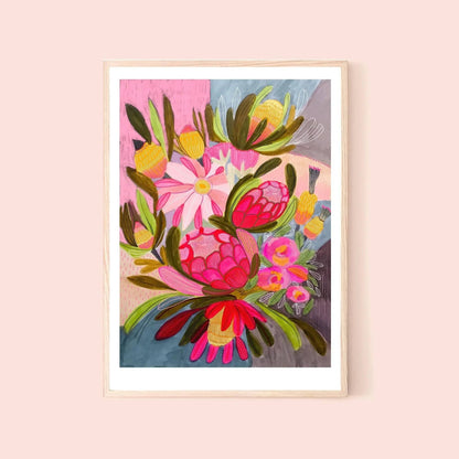 Australian Flowers Botanical Print Wall Art Gift Set - Kirsten Katz