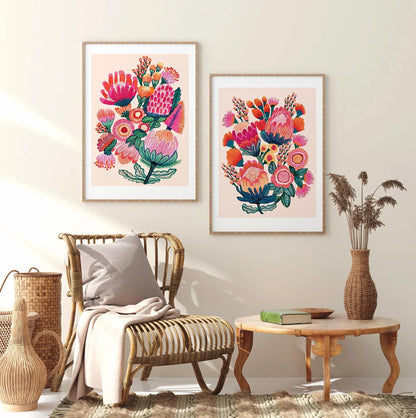 Australian Flowers Gallery Wall Art Set Kirsten Katz
