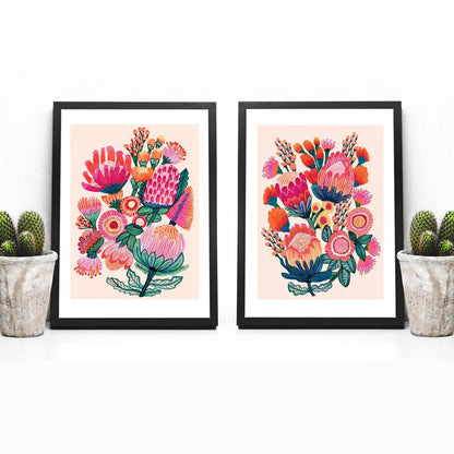 Australian Flowers Gallery Wall Art Set Kirsten Katz