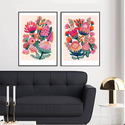 Australian Flowers Gallery Wall Art Set Kirsten Katz