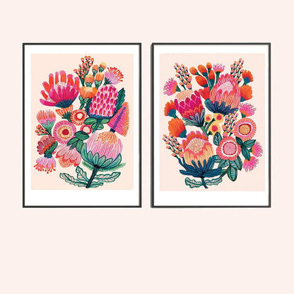 Australian Flowers Gallery Wall Art Set Kirsten Katz
