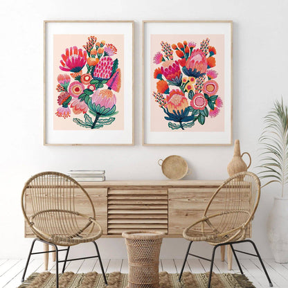 Australian Flowers Gallery Wall Art Set Kirsten Katz