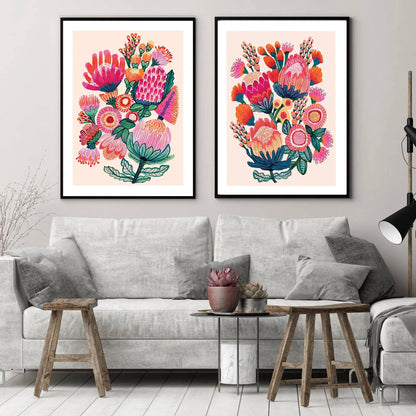 Australian Flowers Gallery Wall Art Set Kirsten Katz