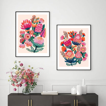 Australian Flowers Gallery Wall Art Set Kirsten Katz