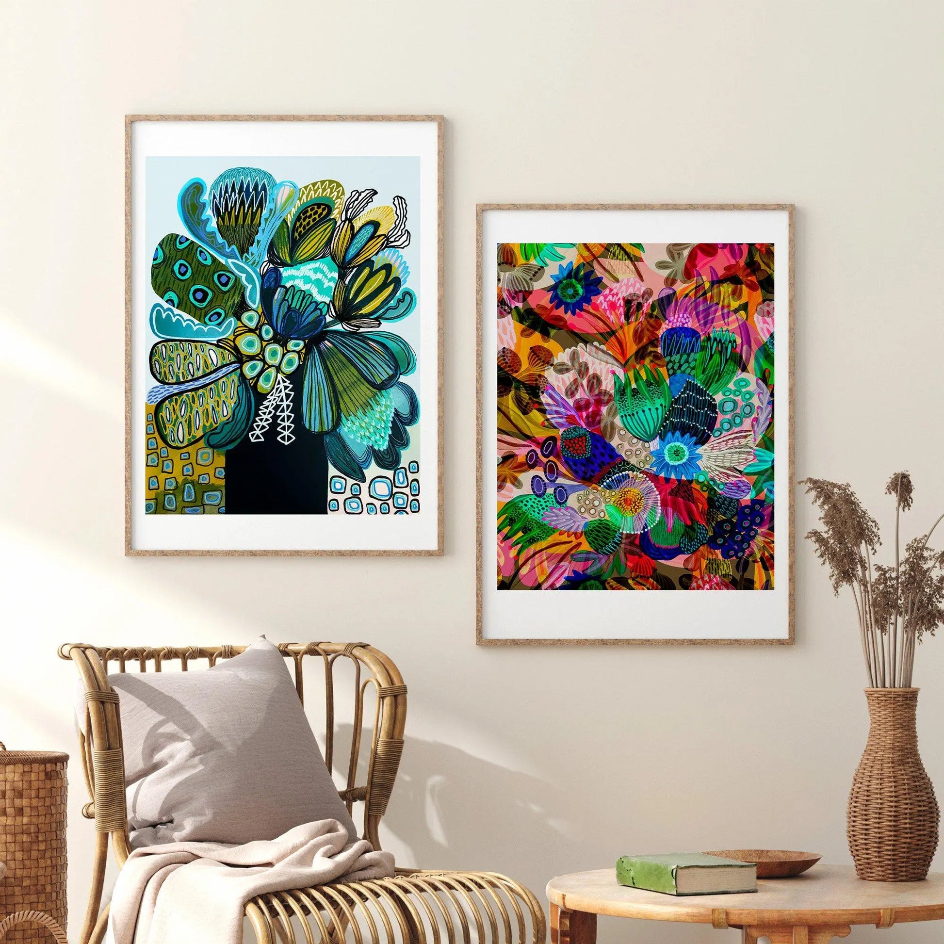 Azure Flowers and Garden of Eden Prints Kirsten Katz