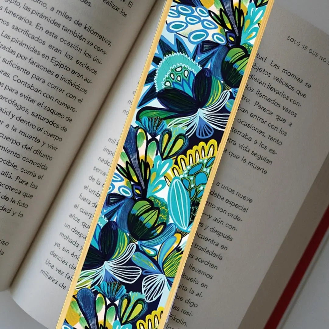Azure Proteas Australian Wooden Bookmark - Kirsten Katz