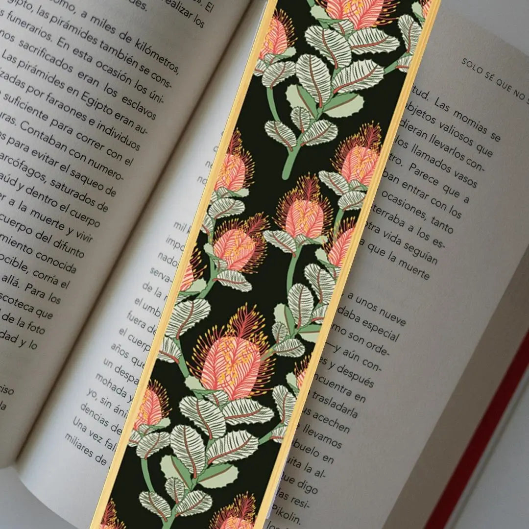 Banksia Flowers Australian Wooden Bookmark - Kirsten Katz