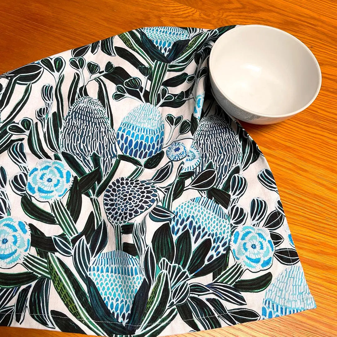 Blue Banksia Tea Towel Kirsten Katz