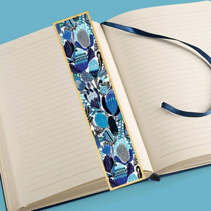 Blue Bush Banksias Australian Wooden Bookmark - Kirsten Katz
