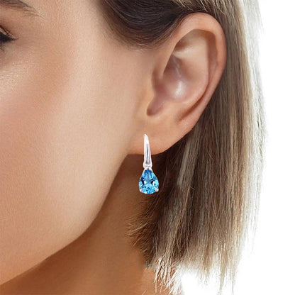 Blue Topaz Sterling Silver Earrings Kirsten Katz