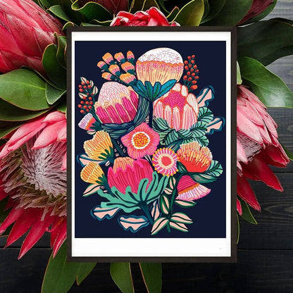 Bouquet of Oz Midnight Wall Art Print Kirsten Katz