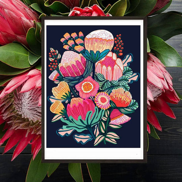 Bouquet of Oz Midnight Wall Art Print - Kirsten Katz
