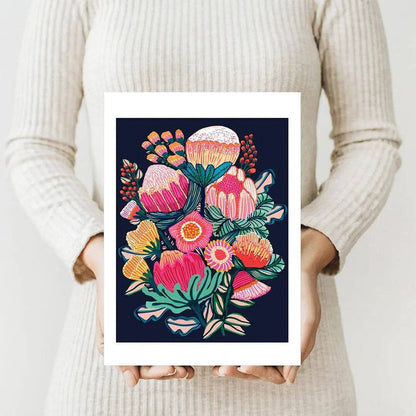 Bouquet of Oz Midnight Wall Art Print Kirsten Katz