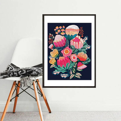 Bouquet of Oz Midnight Wall Art Print Kirsten Katz