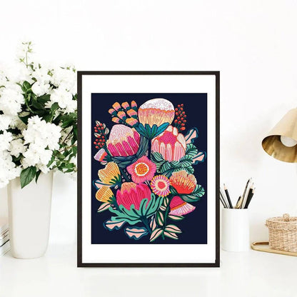 Bouquet of Oz Midnight Wall Art Print Kirsten Katz