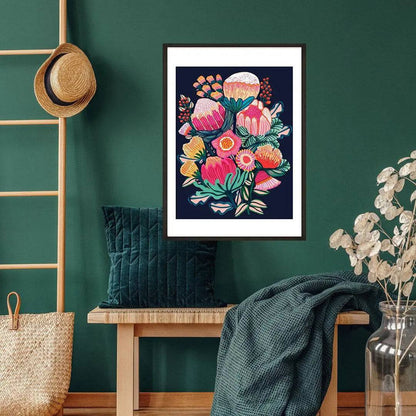 Bouquet of Oz Midnight Wall Art Print Kirsten Katz