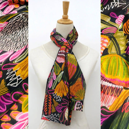 Bush Banksia Silk Scarf Kirsten Katz