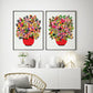 Colour Pop Modern Flower Wall Art Prints - Kirsten Katz