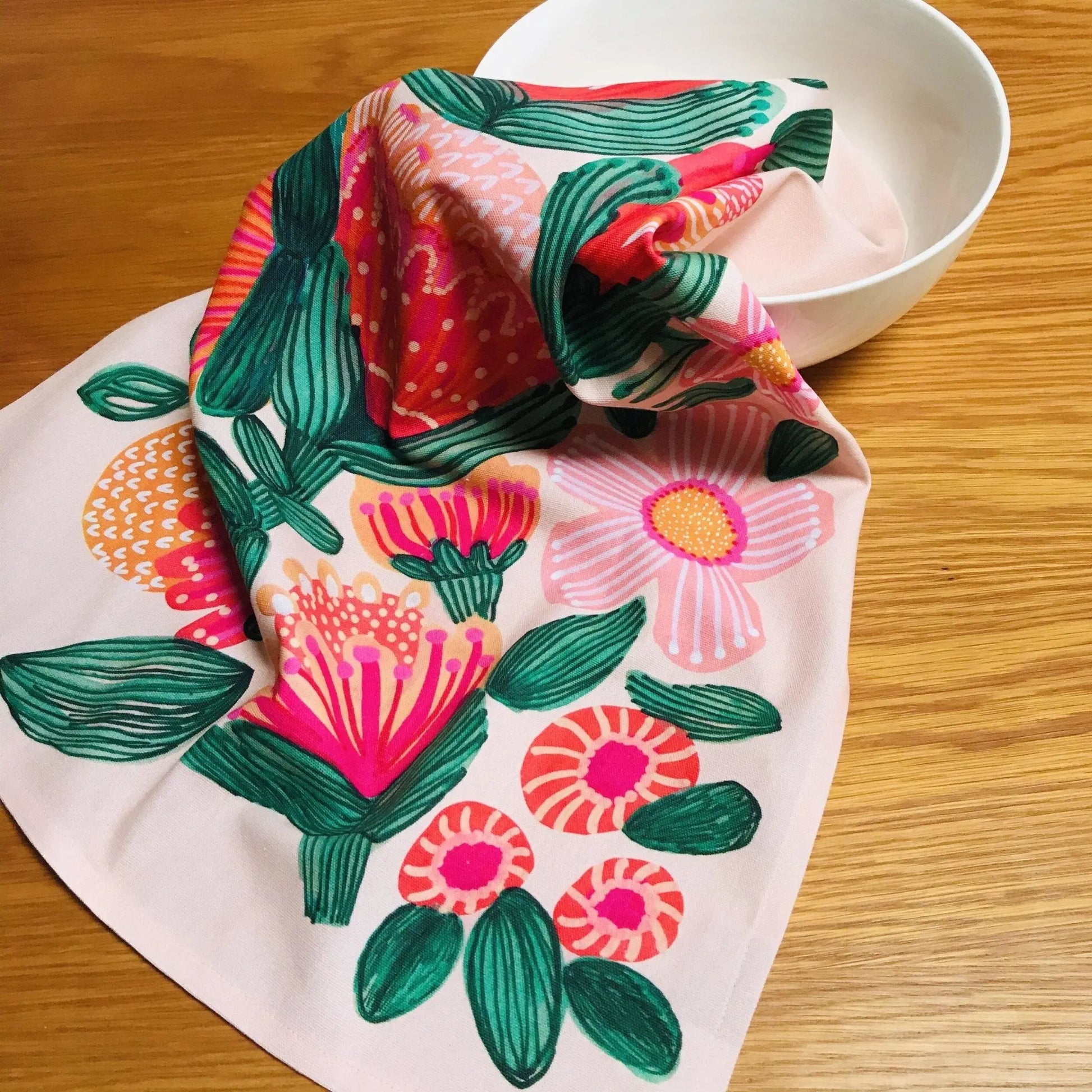 Desert Flowers Tea Towel Kirsten Katz