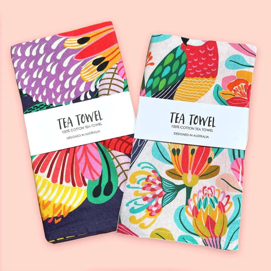 Eden Paradise Tea Towel Set | Australian Kitchen Gift – Kirsten Katz