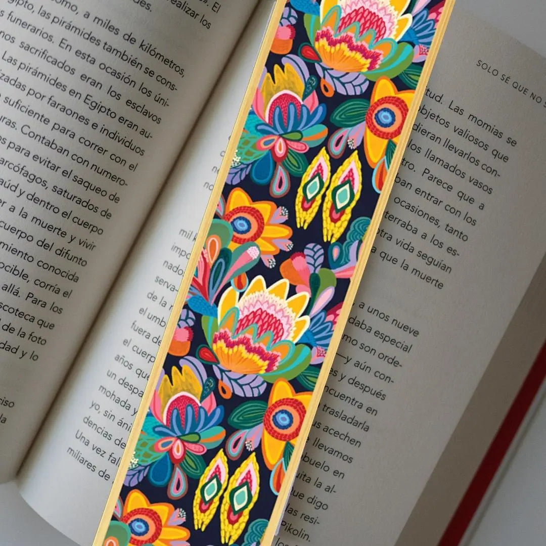 Fantasy Flowers Australian Wooden Bookmark - Kirsten Katz