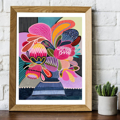 Floral Fiesta Colour Pop Wall Art Kirsten Katz