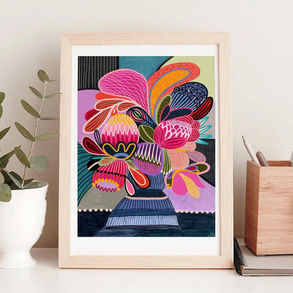 Floral Fiesta Colour Pop Wall Art Kirsten Katz