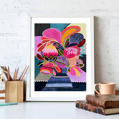 Floral Fiesta Colour Pop Wall Art Kirsten Katz