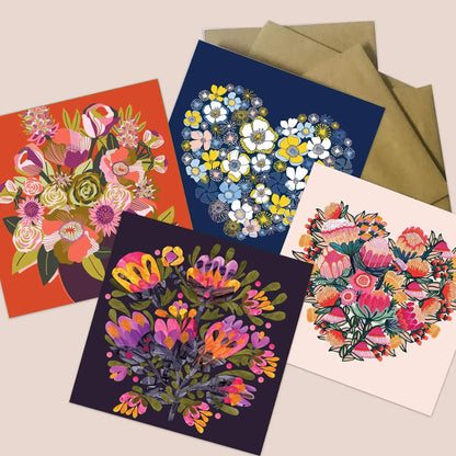 Floral Hearts Card Set Kirsten Katz