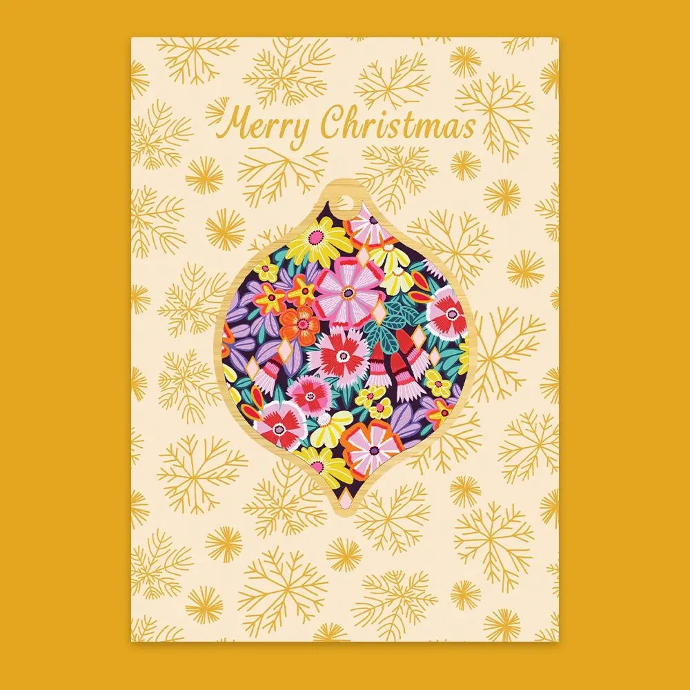 Flower Power Christmas Bauble Kirsten Katz