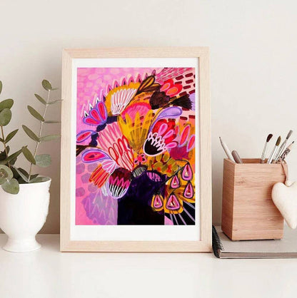 Flowers in Purple Vase Art Print - Kirsten Katz