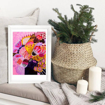 Flowers in Purple Vase Art Print - Kirsten Katz