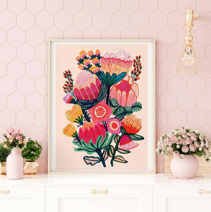Flowers of Oz Botanical Art Print Kirsten Katz