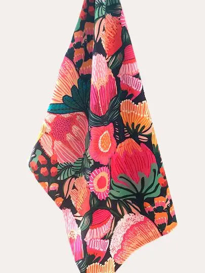 Flowers of Oz Designer Tea Towel Kirsten Katz