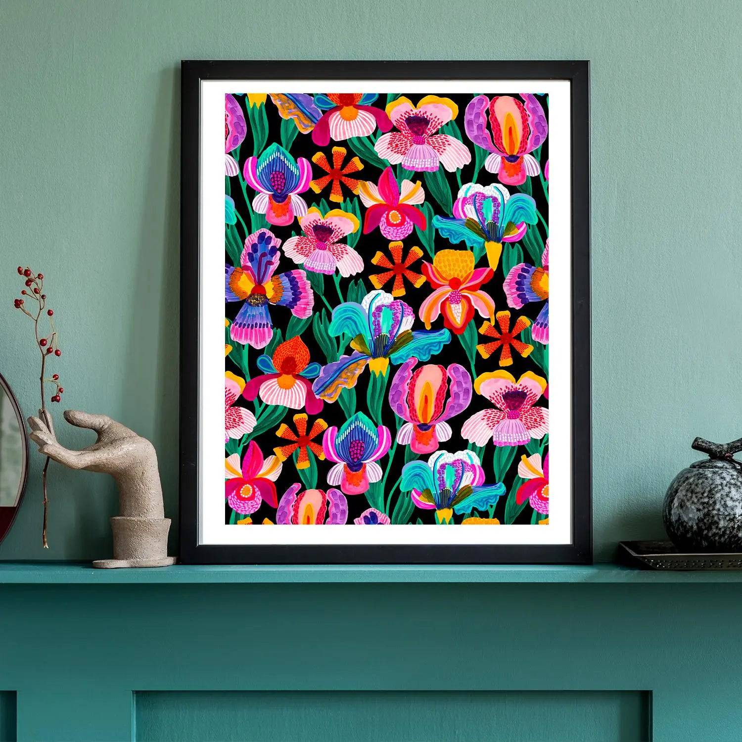 Irises & Orchids Fine Art Print Kirsten Katz