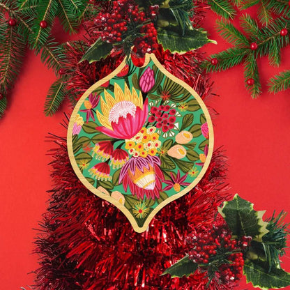 King Proteas Christmas Bauble Kirsten Katz