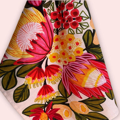 King Proteas Tea Towel by Kirsten Katz