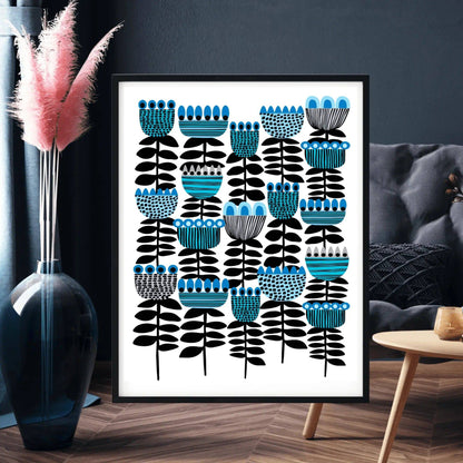 Mid Century Modern Tulips Art Print Kirsten Katz