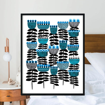 Mid Century Modern Tulips Art Print Kirsten Katz