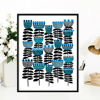 Mid Century Modern Tulips Art Print Kirsten Katz