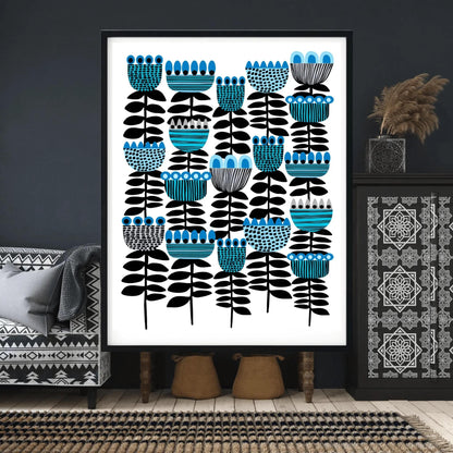 Mid Century Modern Tulips Art Print Kirsten Katz