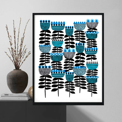 Mid Century Modern Tulips Art Print Kirsten Katz