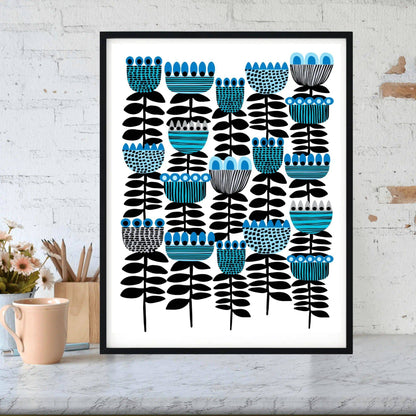 Mid Century Modern Tulips Art Print Kirsten Katz