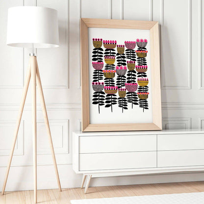 Mid Century Tulips Giclee Art Print Kirsten Katz