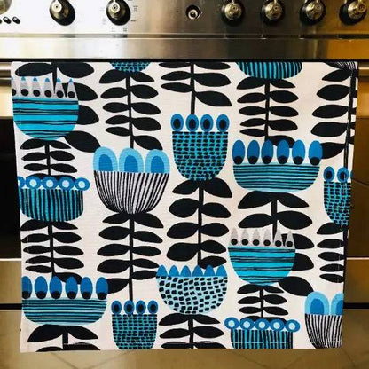 Mid Century Tulips Tea Towel Kirsten Katz