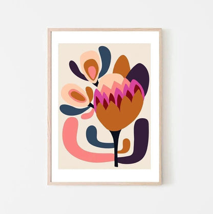Modern Protea Wall Art Print - Kirsten Katz