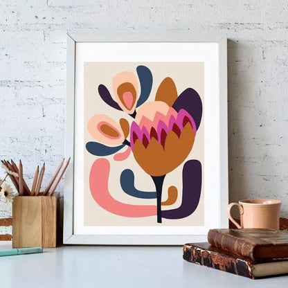 Modern Protea Wall Art Print - Kirsten Katz
