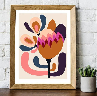 Modern Protea Wall Art Print - Kirsten Katz
