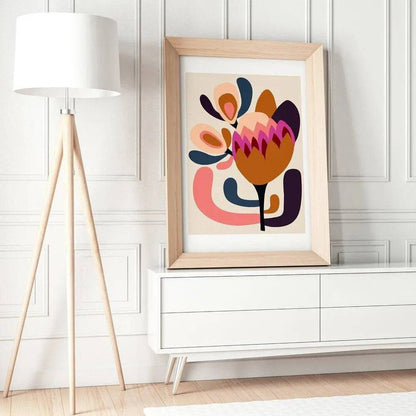 Modern Protea Wall Art Print - Kirsten Katz